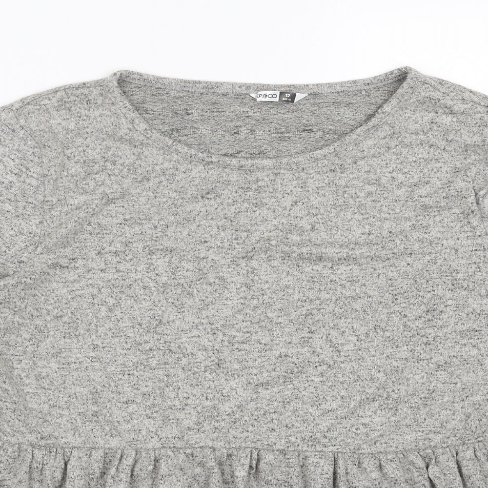 Womens UK Size 12 PEP&CO Grey Pullover Jumper