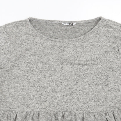 Womens UK Size 12 PEP&CO Grey Pullover Jumper