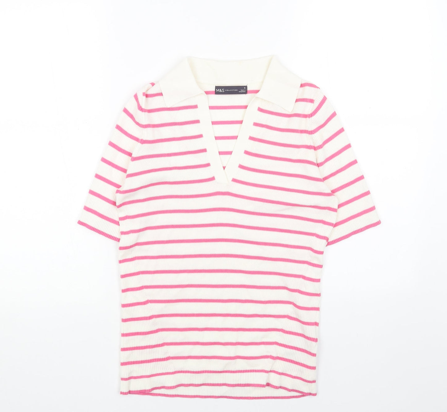 Womens UK Size M Marks and Spencer Pink Pullover Jumper