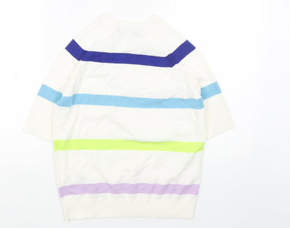 Womens UK Size S Marks and Spencer White Pullover Jumper