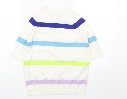 Womens UK Size S Marks and Spencer White Pullover Jumper
