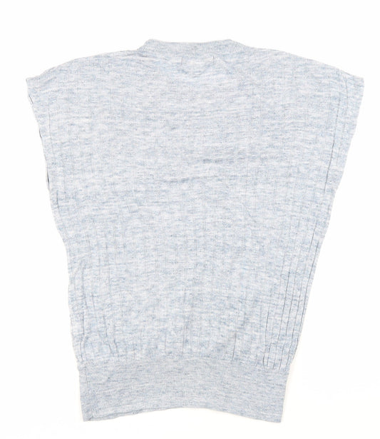 Womens UK Size XS NEXT Blue Basic T-Shirt