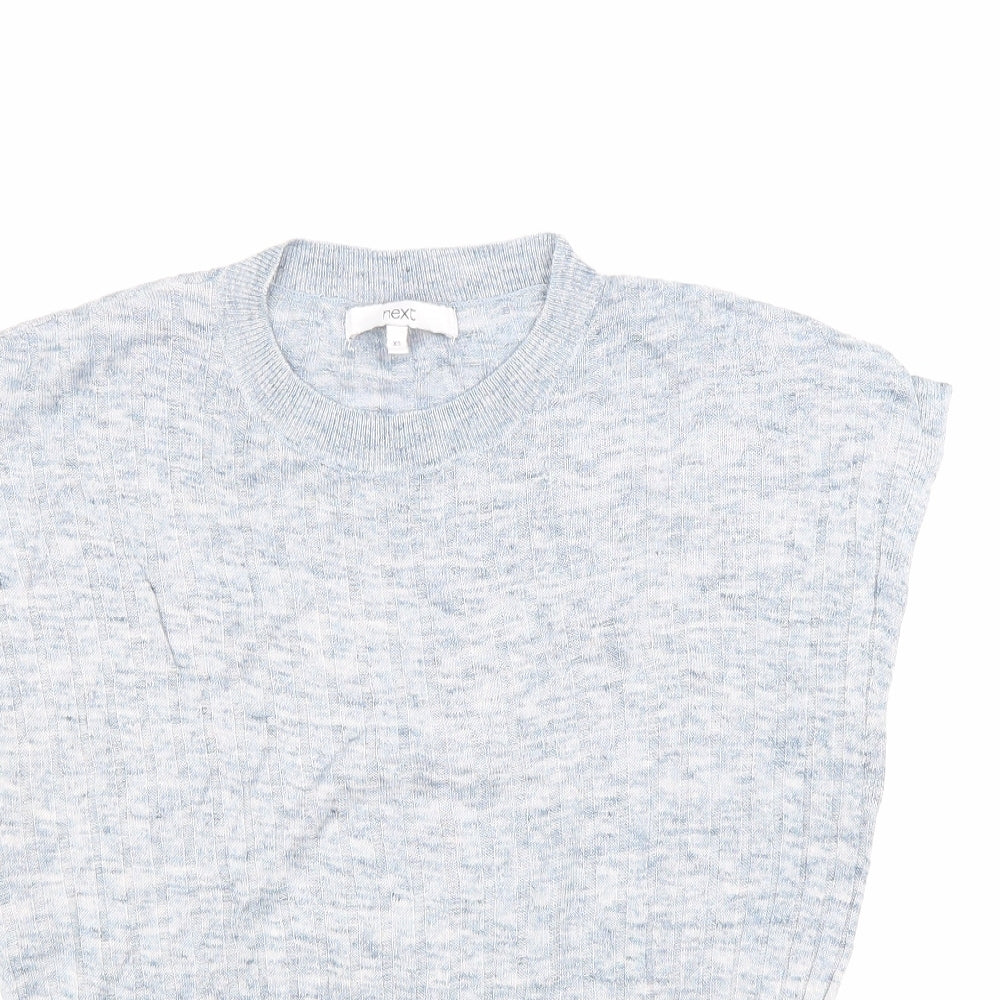 Womens UK Size XS NEXT Blue Basic T-Shirt
