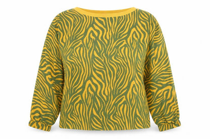 NEXT Womens Orange Geometric Modal Basic Blouse Size M Boat Neck