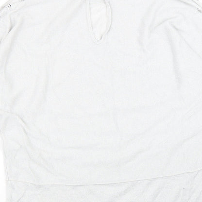 Womens UK Size 10 NEXT Grey Basic Blouse