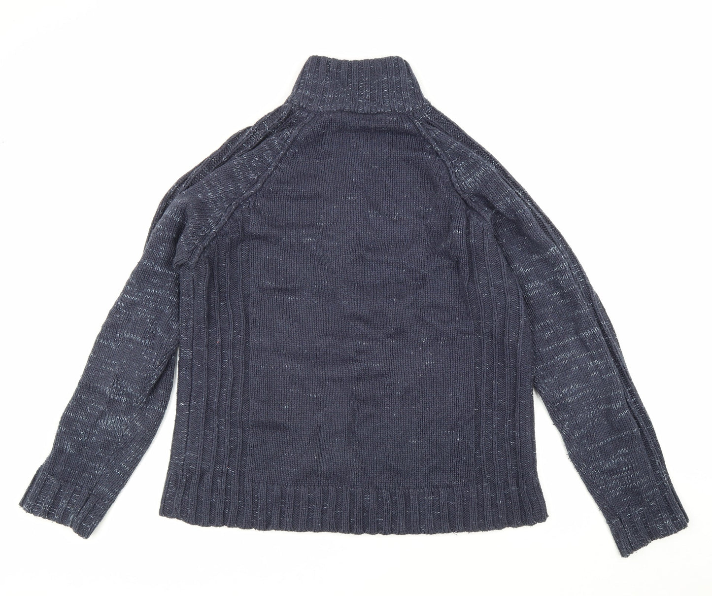 Tom Hagan Mens Blue High Neck Acrylic Pullover Jumper Size L