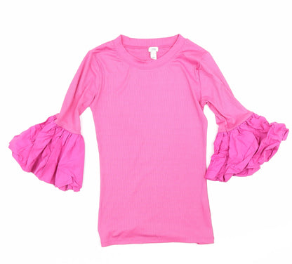 Womens UK Size 8 River Island Pink Basic Blouse