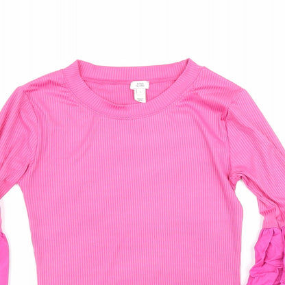 Womens UK Size 8 River Island Pink Basic Blouse
