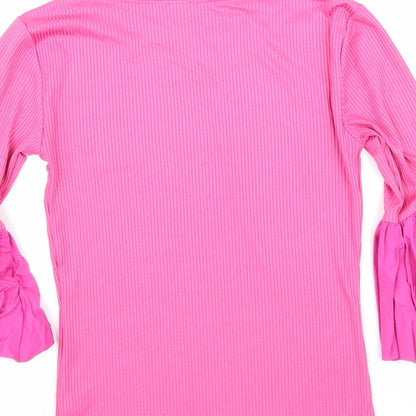 Womens UK Size 8 River Island Pink Basic Blouse