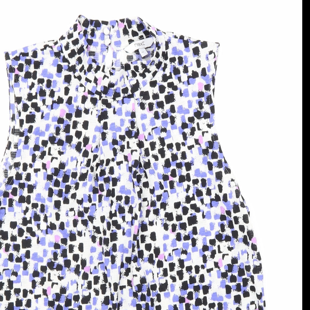 Womens UK Size 12 NEXT Blue Basic Blouse