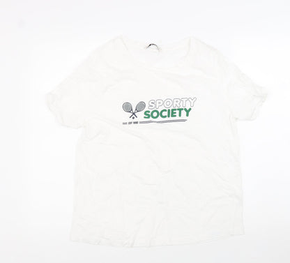 Womens UK Size 14 TU White Basic T-Shirt