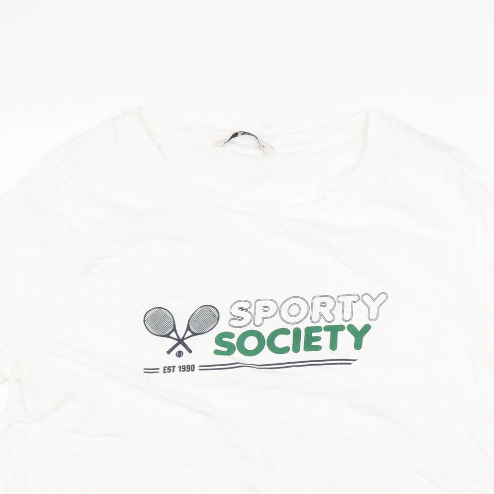 Womens UK Size 14 TU White Basic T-Shirt