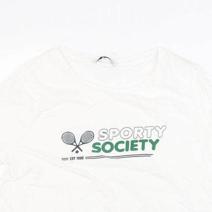 Womens UK Size 14 TU White Basic T-Shirt