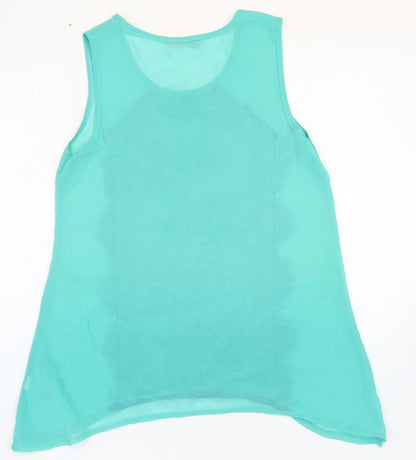 Womens UK Size L Preworn Blue Basic Blouse