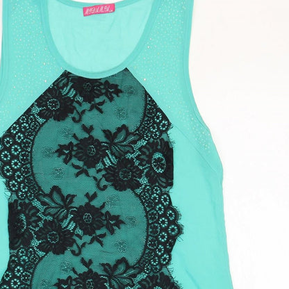 Womens UK Size L Preworn Blue Basic Blouse