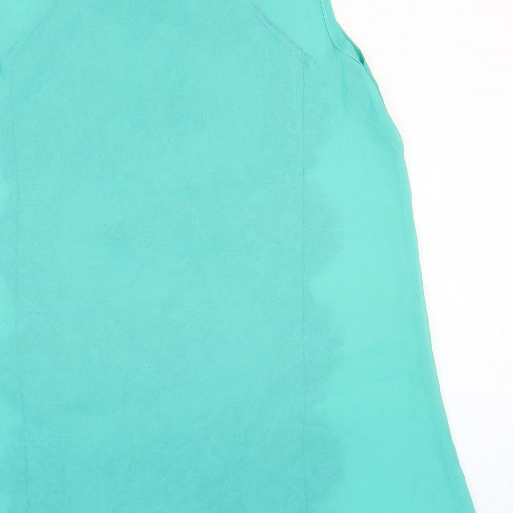 Womens UK Size L Preworn Blue Basic Blouse