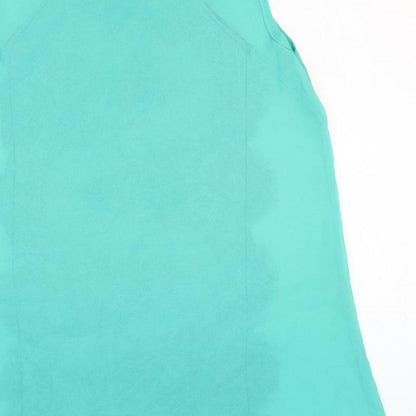 Womens UK Size L Preworn Blue Basic Blouse