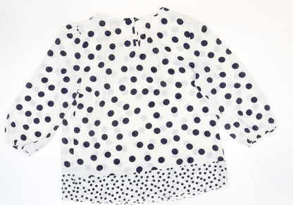 Womens UK Size 10 BIllie & Blossom White Basic Blouse