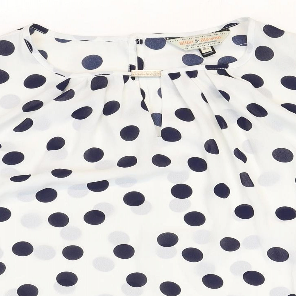 Womens UK Size 10 BIllie & Blossom White Basic Blouse
