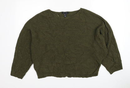 Womens UK Size L New Look Green Pullover Jumper