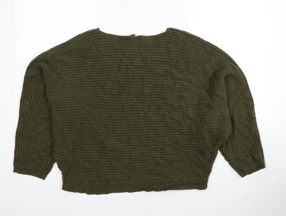 Womens UK Size L New Look Green Pullover Jumper