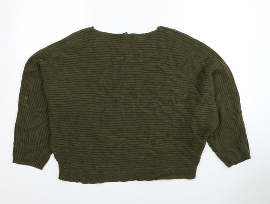 Womens UK Size L New Look Green Pullover Jumper