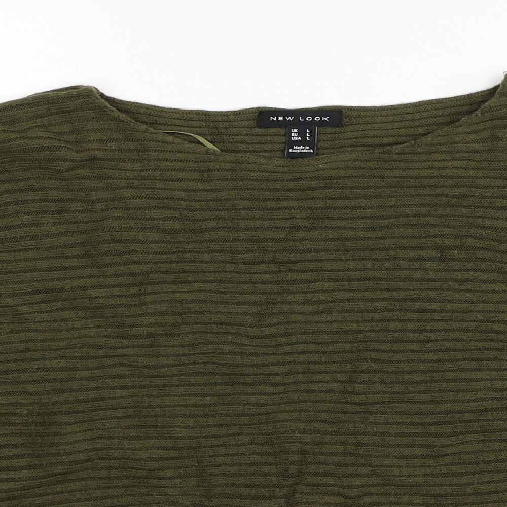 Womens UK Size L New Look Green Pullover Jumper