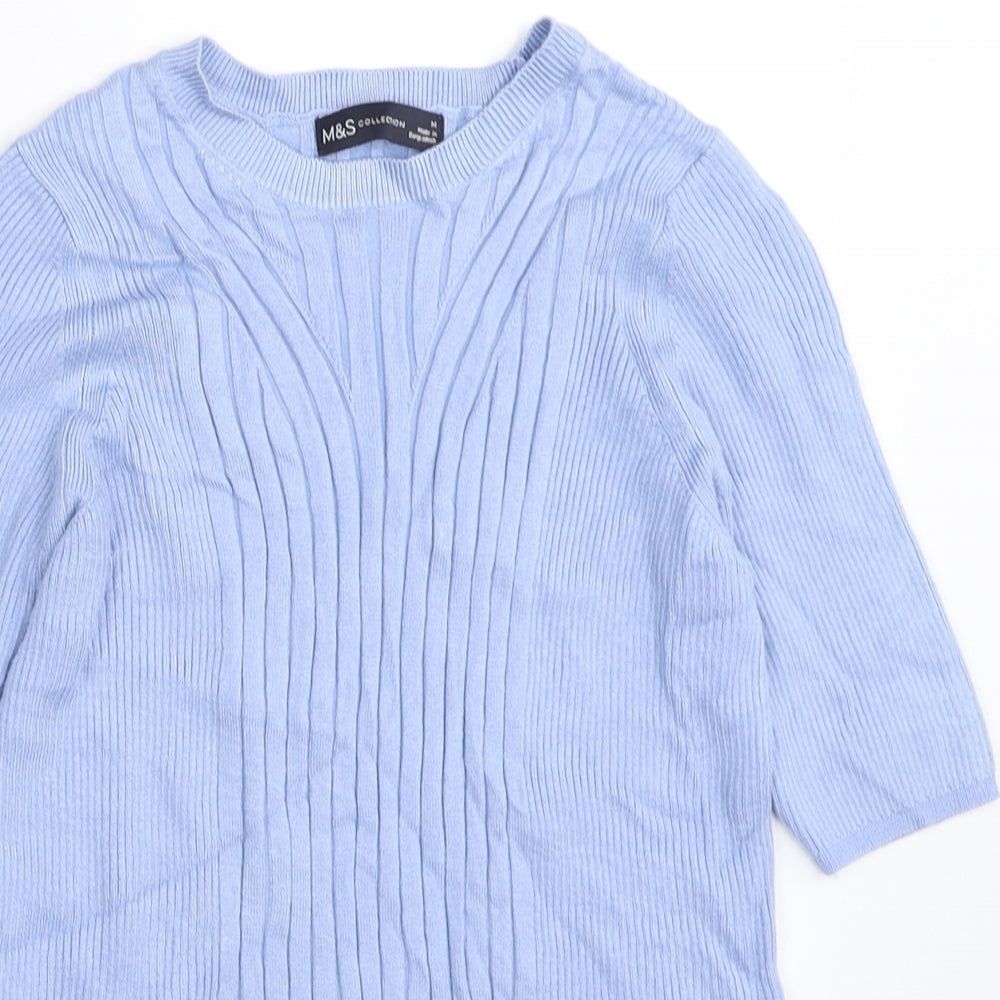 Womens UK Size M Marks and Spencer Blue Pullover Jumper
