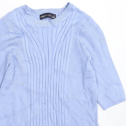 Womens UK Size M Marks and Spencer Blue Pullover Jumper