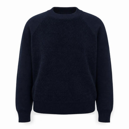 Blue Moon Womens Blue Round Neck Polyester Pullover Jumper Size L