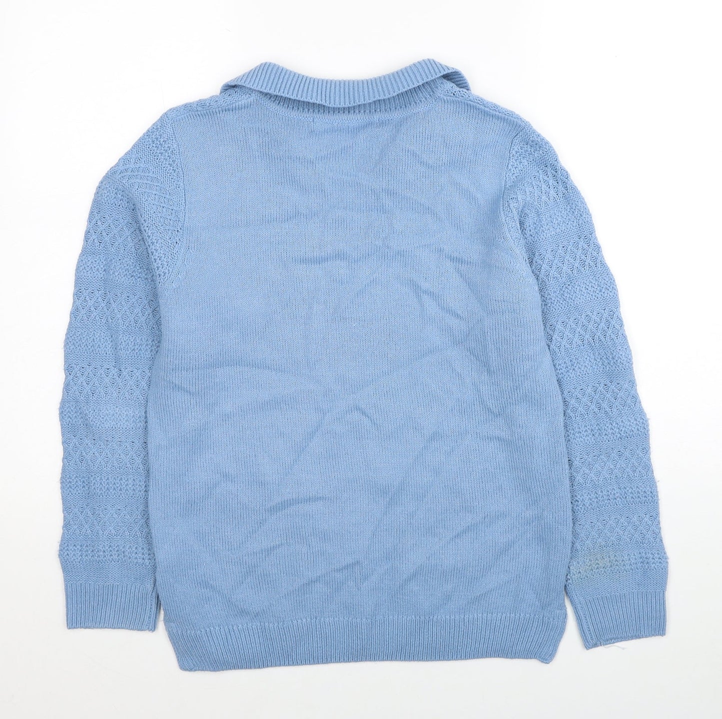 Womens UK Size 10 EWM Blue Pullover Jumper