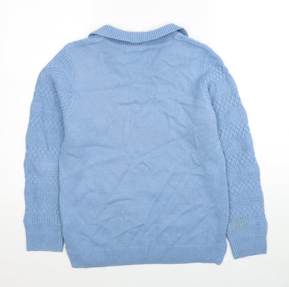 Womens UK Size 10 EWM Blue Pullover Jumper