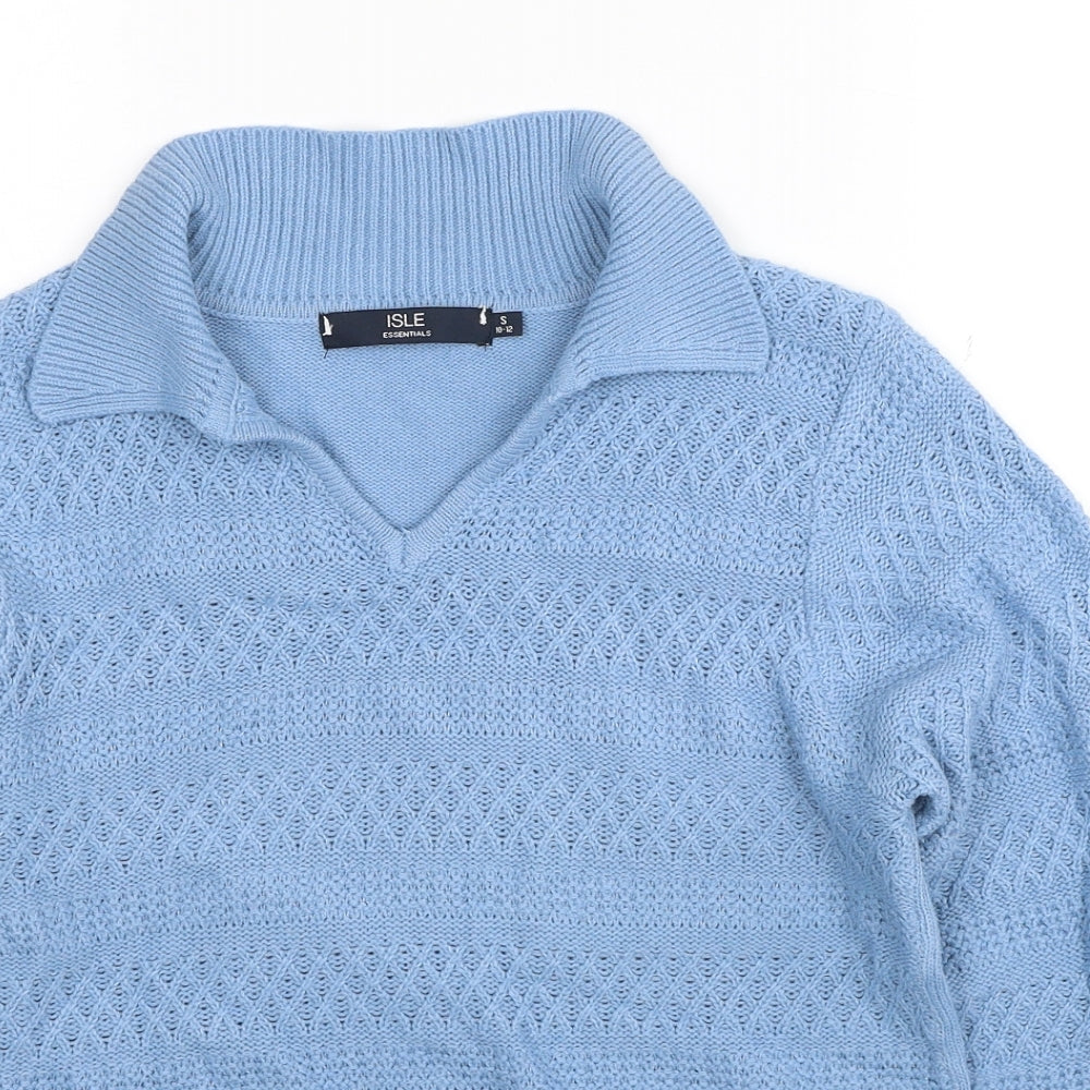 Womens UK Size 10 EWM Blue Pullover Jumper