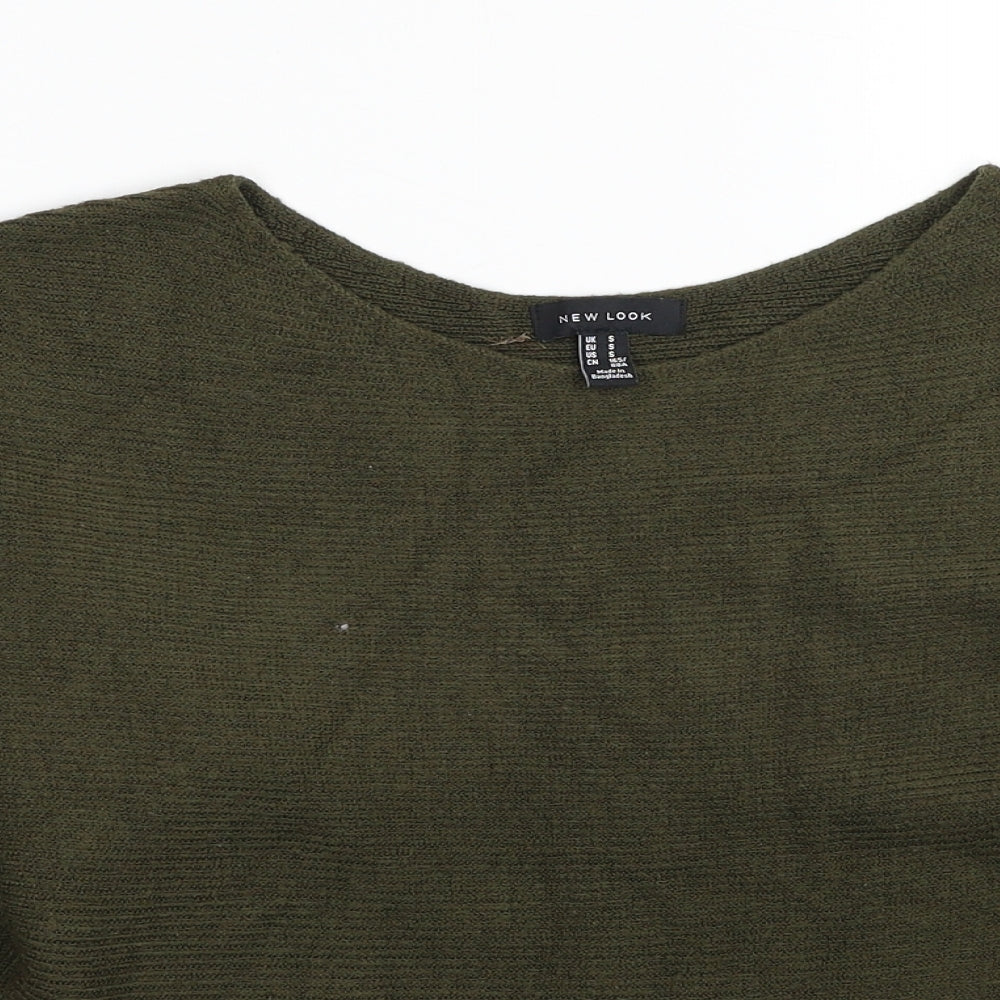 Womens UK Size S New Look Green Pullover Jumper