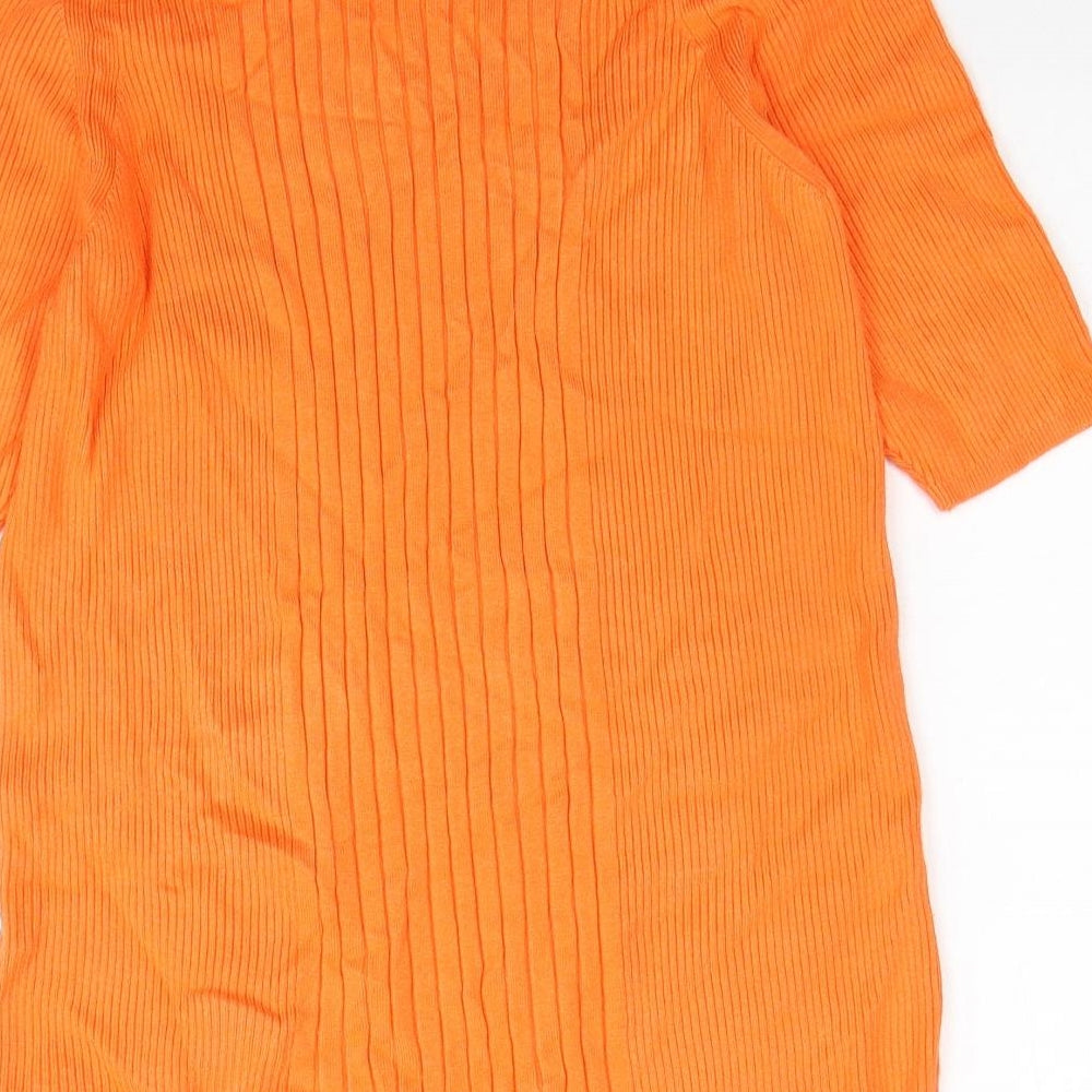 Womens UK Size L Marks and Spencer Orange Pullover Jumper