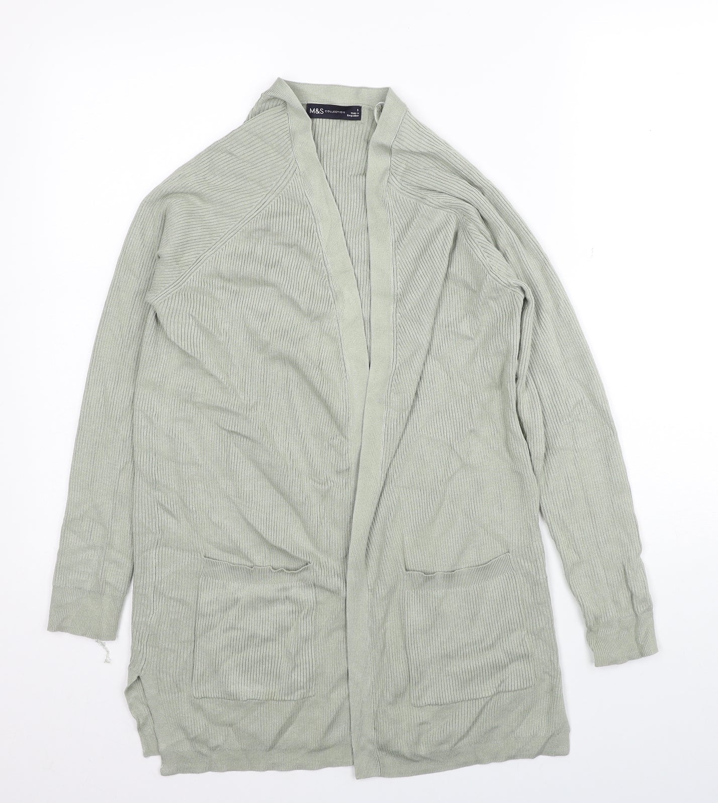 Womens UK Size S Marks and Spencer Green Cardigan Jumper