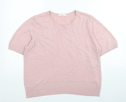 Womens UK Size 20 Marks and Spencer Pink Pullover Jumper