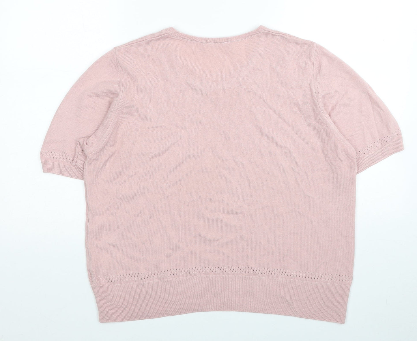 Womens UK Size 20 Marks and Spencer Pink Pullover Jumper