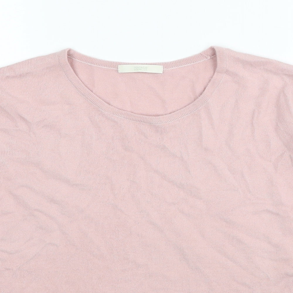 Womens UK Size 20 Marks and Spencer Pink Pullover Jumper