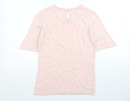 Womens UK Size 8 Marks and Spencer Pink Basic T-Shirt