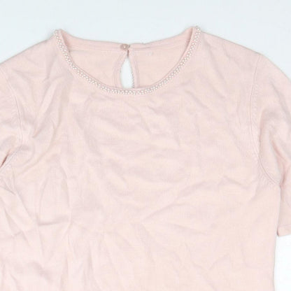 Womens UK Size 8 Marks and Spencer Pink Basic T-Shirt