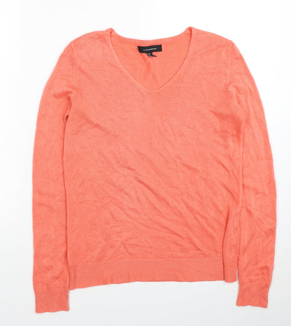 Atmosphere Womens Pink V-Neck Acrylic Pullover Jumper Size 8