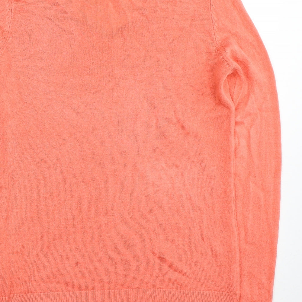 Atmosphere Womens Pink V-Neck Acrylic Pullover Jumper Size 8