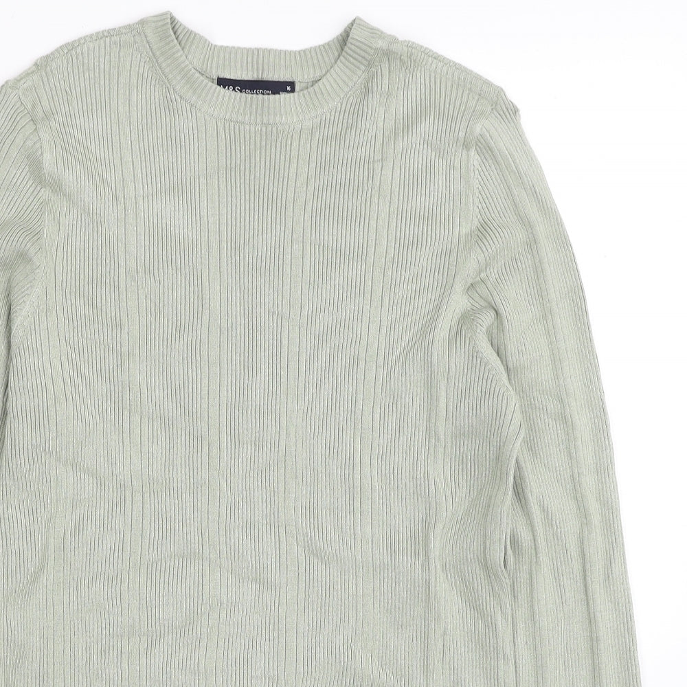 Womens UK Size 16 Marks and Spencer Green Pullover Jumper
