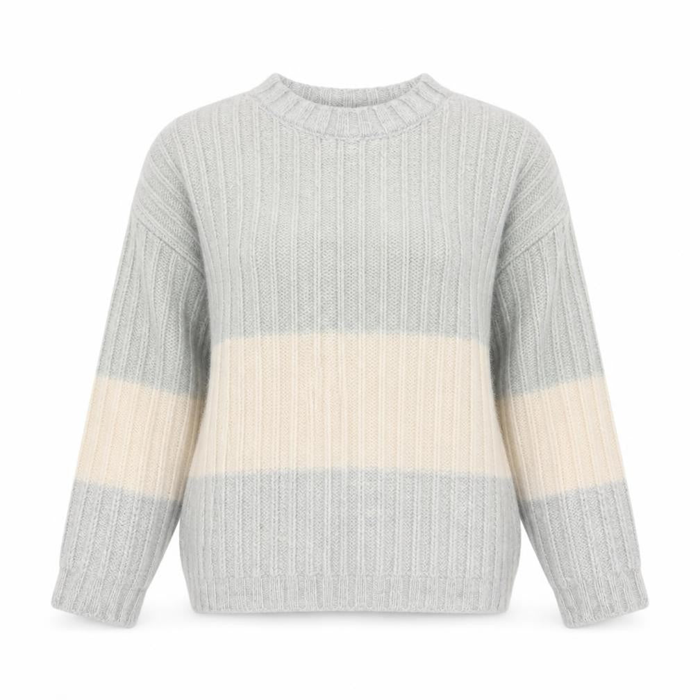 Naked Womens Grey Round Neck Acrylic Pullover Jumper Size XS