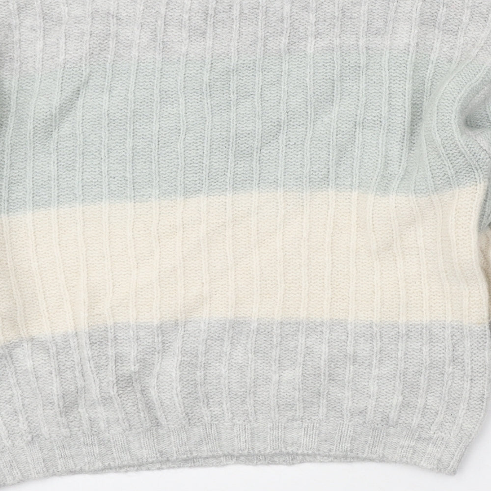 Naked Womens Grey Round Neck Acrylic Pullover Jumper Size XS