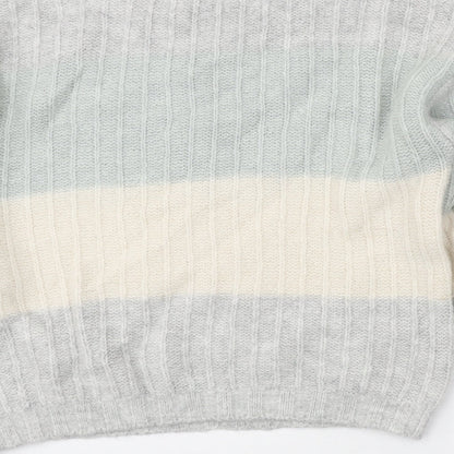 Naked Womens Grey Round Neck Acrylic Pullover Jumper Size XS
