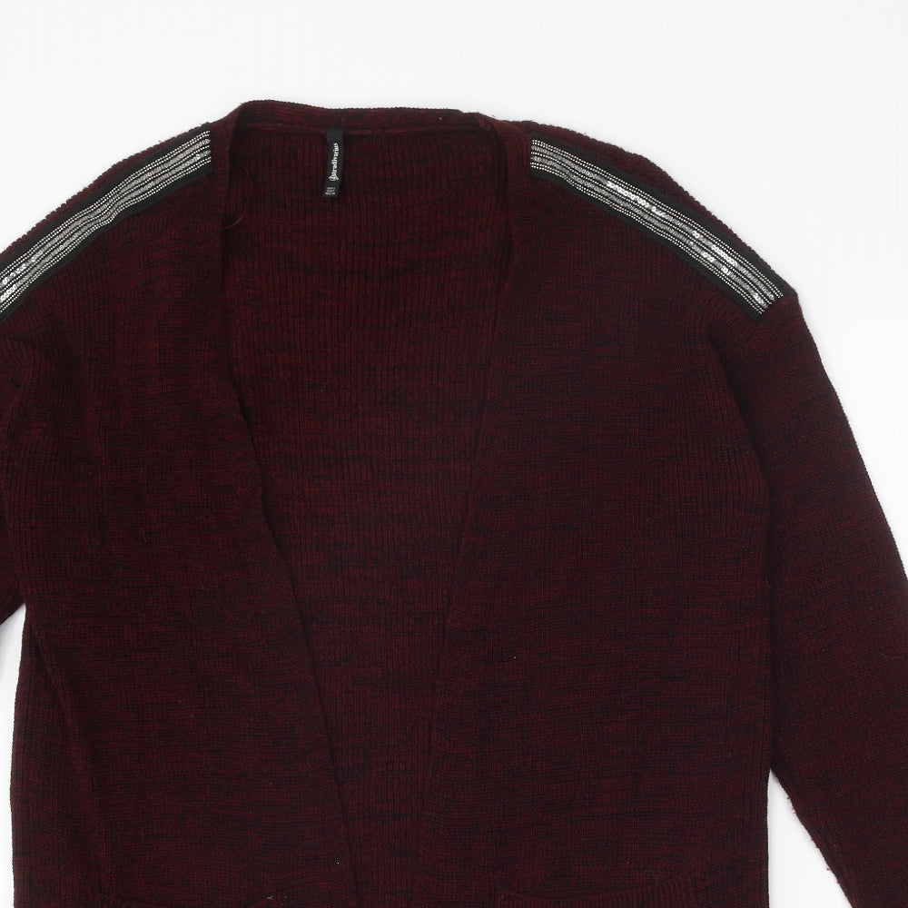 Womens UK Size S Stradivarius Red Cardigan Jumper