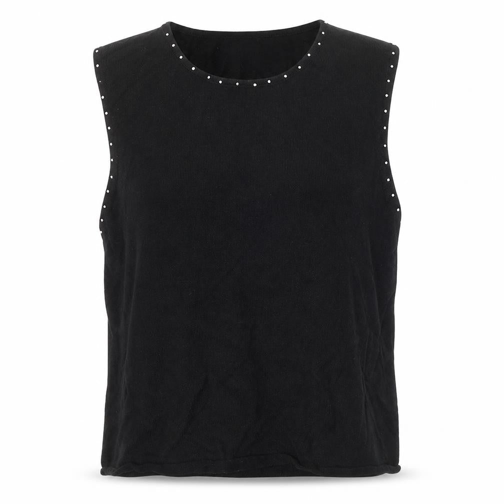 Womens UK Size XL Preworn Black Vest Jumper