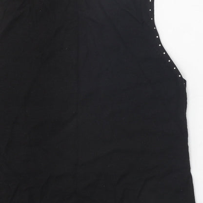 Womens UK Size XL Preworn Black Vest Jumper